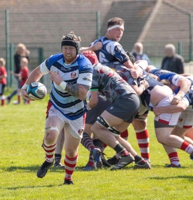 Zac on a typical charge for Milford Haven